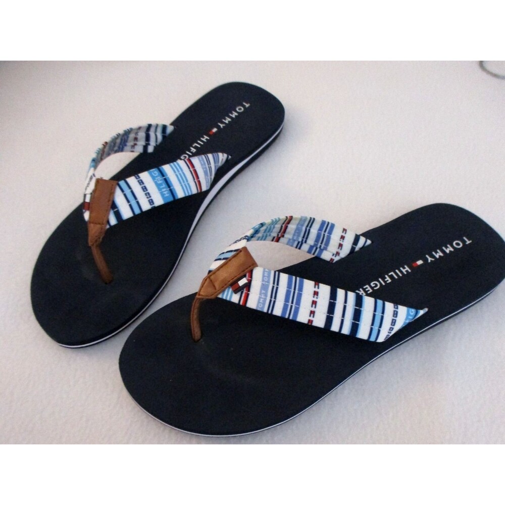 Tommy Hilfiger Slip On Sandals Shoes Size 10M Multicolor